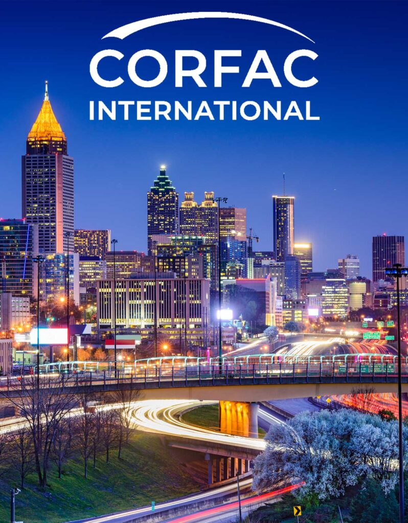CORFAC logo over atlanta